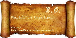 Mailáth Orsolya névjegykártya