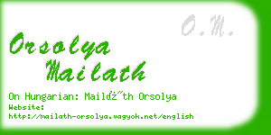 orsolya mailath business card